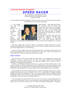 Training Natalie Coughlin SPEED RACER