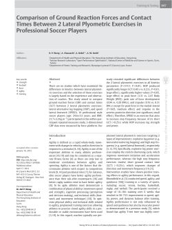 Comparison of Ground Reaction Forces and Contact Times