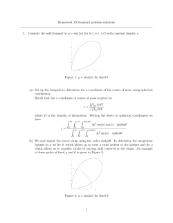 Homework 10 Standard problem solutions 2. Consider the solid
