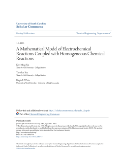 A Mathematical Model of Electrochemical Reactions Coupled with