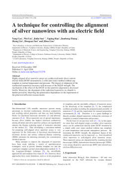 A technique for controlling the alignment of silver nanowires with an