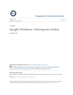 Spengler`s Worldview: A Retrospective Analysis