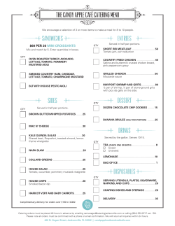 Corporate Catering - The Candy Apple Cafe