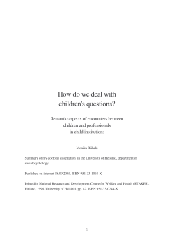 How do we deal with children`s questions?