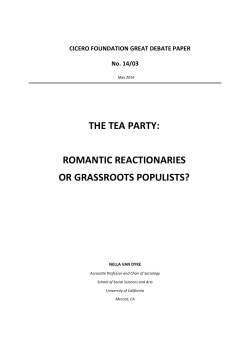 the tea party - Cicero foundation