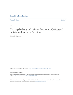 Cutting the Baby in Half: An Economic Critique of