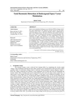 Total Harmonic Distortion of Dodecagonal Space Vector
