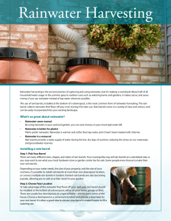 Rainwater Harvesting
