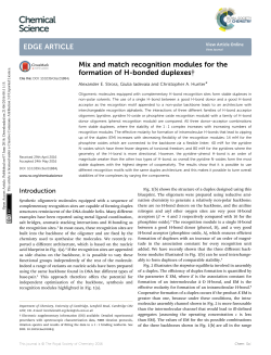 Mix and match recognition modules for the formation of H