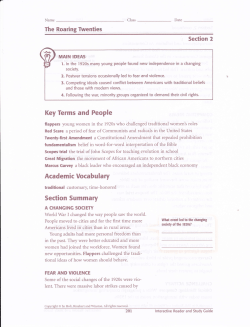 Academic Vocabulary Section Summary