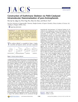 Construction of Erythrinane Skeleton via Pd (0)