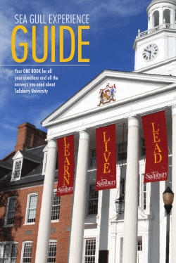 Salisbury University Sea Gull Experience Guide