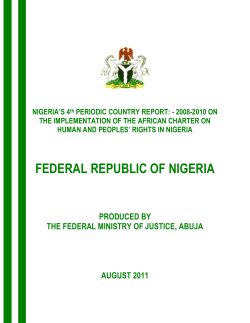 FEDERAL REPUBLIC OF NIGERIA