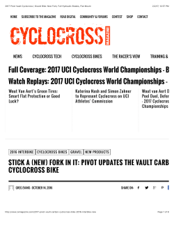 2017 Pivot Vault Cyclocross / Gravel Bike: New Fork