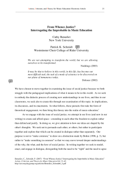 From Whence Justice? Interrogating the Improbable in Music