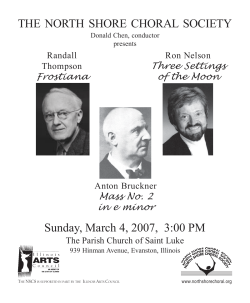 March Concert Program - North Shore Choral Society