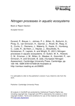 Nitrogen processes in aquatic ecosystems