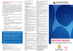 Obstetric Violence - Defensoria P&uacute;blica