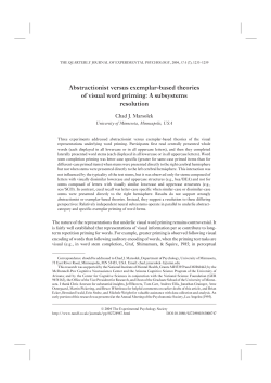 Abstractionist versus exemplar-based theories of visual word priming