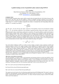 A guided training exercise of quantitative phase analysis