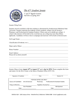 SGA Senator Filing Form