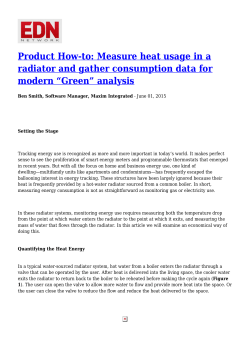 Measure heat usage in a radiator and gather consumption