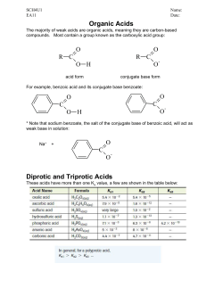Organic Acids Diprotic and Triprotic Acids
