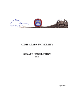 ADDIS ABABA U SENATE LEG ADDIS ABABA UNIVERSITY