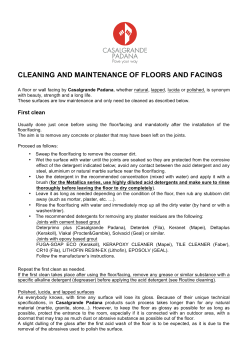Maintenance and Cleaning