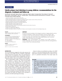 Febrile urinary tract infections in young children: recommendations
