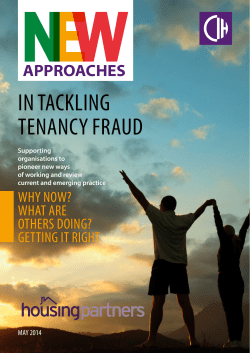 in Tackling Tenancy Fraud - Chartered Institute of Housing