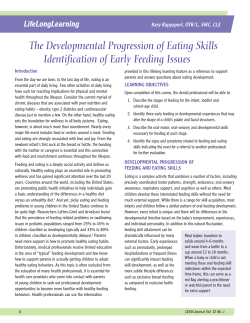 Development Progression of Eating Skills and