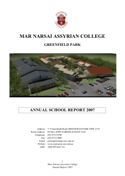 MNAC Annual Report 2007 - St. Narsai Assyrian Christian College