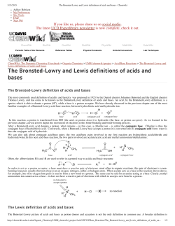 The Bronsted-Lowry and L...ds and bases - Chemwiki