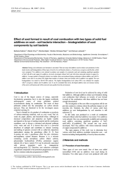 Effect of soot formed in result of coal combustion with two types of