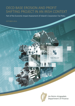 oecd base erosion and profit shifting project in an