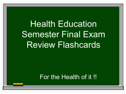 Health Final Review - Lincoln-Way Community High School District