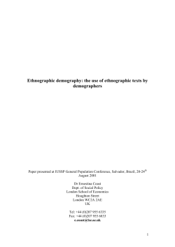 Ethnographic demography