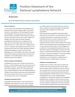 Exercise - National Lymphedema Network