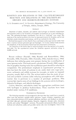 KINETICS AND RELATIONS IN THE CALCITE