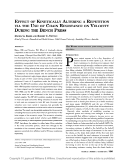 effect of kinetically altering a repetition via the use of chain