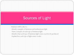 Sources of Light