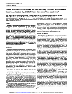 Genetic Alterations in Gastrinomas and