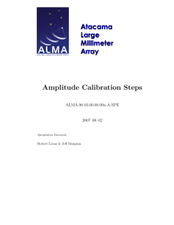 Amplitude Calibration Steps