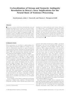 Co-localization of Stroop and Syntactic Ambiguity Resolution in