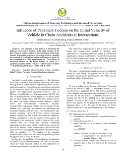 Influence of Pavement Friction on the Initial Velocity of Vehicle in