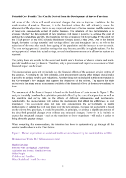 Potential Cost Benefits That Can Be Derived from the Development