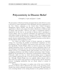 Polycentric Disaster Relief