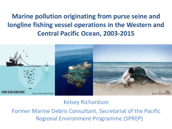Marine pollution originating from purse seine and longline fishing