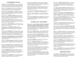 contemporary fiction fantasy, sci-fi, and mystery historical fiction